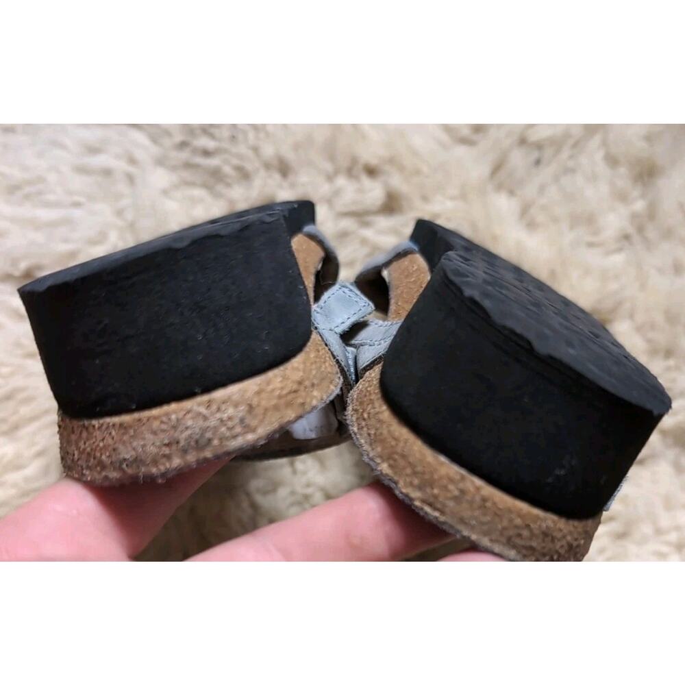 NAOT Womens Gabriela Slide Wedge Sandals Size 11 / 42 Gray Nubuck Leather Israel - Picture 9 of 12